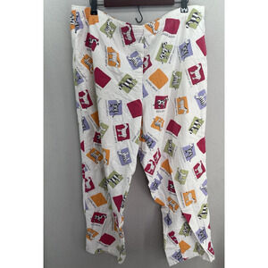 Xhilaration Zebra Lounge Pants Black White 2000s Y2K Pajama Bottoms Size L